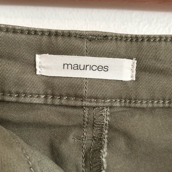 Maurices Army Green Chino Straight Leg Pants - Picture 6 of 7